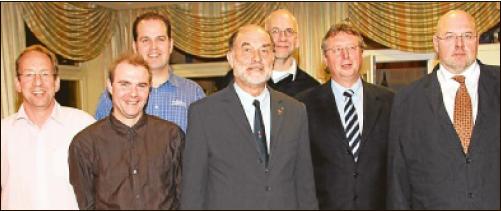 Der Vorstand der CDU Wangerooge: Mario Schmidt (v.l.), Henrico Schlockermann, Thorn Folkerts, Curt Hanken, Hanke Rippen, Gast Frank Vehoff und Michael Drees.